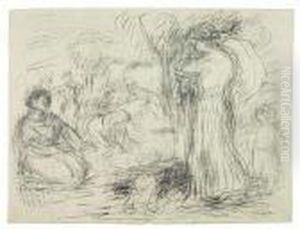 Les Laveuses (1re Pensee) by Pierre Auguste Renoir