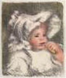Enfant Au Biscuit (delteil 31) by Pierre Auguste Renoir