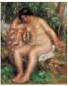 Baigneuse Assise Endormie