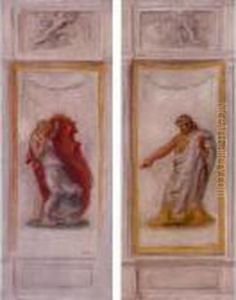 Deux Panneaux Pour L'oedipe: Jocasta Et Oedipus Rex by Pierre Auguste Renoir