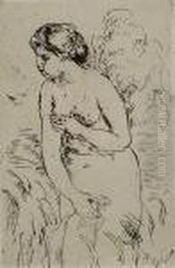 Baigneuse Debout A Mi-jambes by Pierre Auguste Renoir