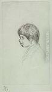 Claude Renoir, Fils De L'artiste, De Profil by Pierre Auguste Renoir