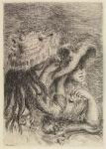 Two Etchings.
Le Chapeau Epingle (3e Planche) by Pierre Auguste Renoir