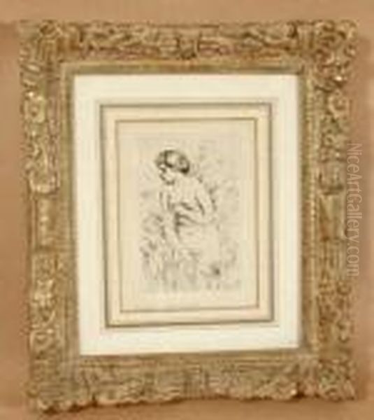 Le Chapeau Epingle, 3e Planche; Baigneuse Debout, A Mi-jambes(delteil 8; 23) - view 1