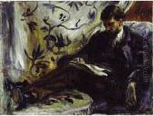 Portrait D'edmond Maitre (le Liseur) by Pierre Auguste Renoir