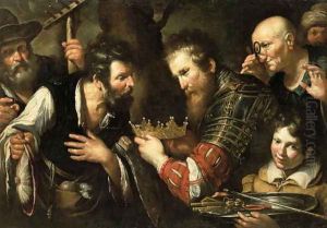Alexander the Great 356-323 BC Restoring the Throne Usurped from Abdolomino by Bernardo Strozzi