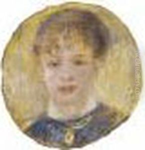 Tete De Femme (jeanne Samary) by Pierre Auguste Renoir