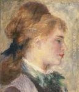 Portrait De Nini Lopez (profil Blond) by Pierre Auguste Renoir