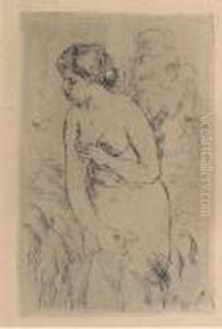 Baigneuse Debout, A Mi-jambes by Pierre Auguste Renoir