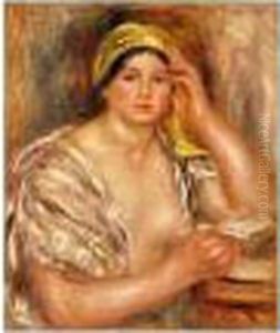 Femme Au Turban Jaune by Pierre Auguste Renoir