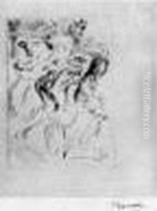 Le Chapeau Epingle (2e Planche). Vers 1894. by Pierre Auguste Renoir
