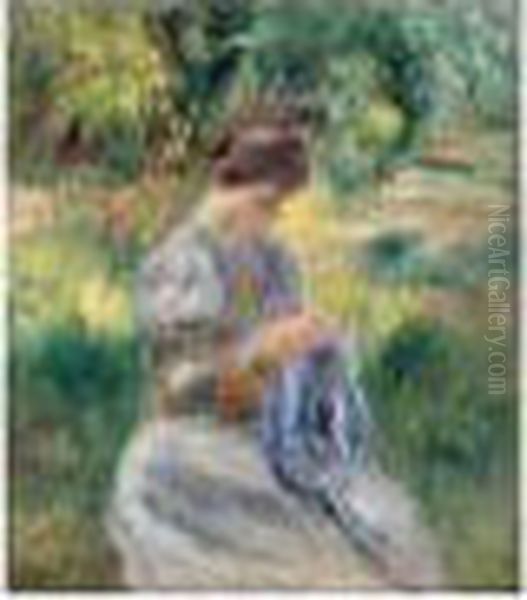La Couseuse (femme Cousant Dans Un Jardin) - view 1