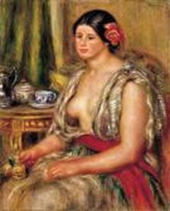 Jeune Fille Assise En Costume Orientale