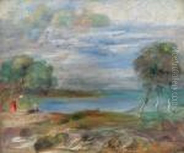 Deux Personnages Au Bord De L'eau - view 1