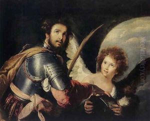 St Maurice and the Angel c. 1635 by Bernardo Strozzi