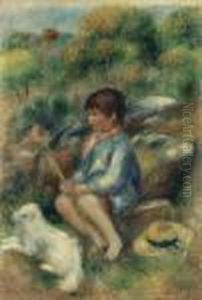 Jeune Garon Au Ruisseau by Pierre Auguste Renoir