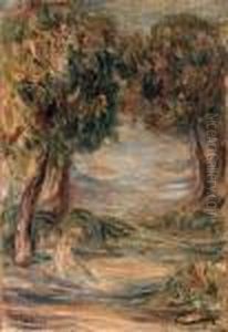 Homme Assis La Clairire by Pierre Auguste Renoir