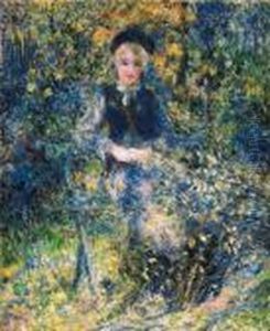 La Jeune Fille Au Banc by Pierre Auguste Renoir
