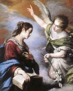 The Annunciation 1643-44 by Bernardo Strozzi