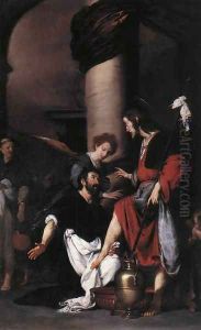 St Augustine Washing the Feet of Christ 1629