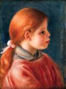 Tte De Jeune Fille by Pierre Auguste Renoir
