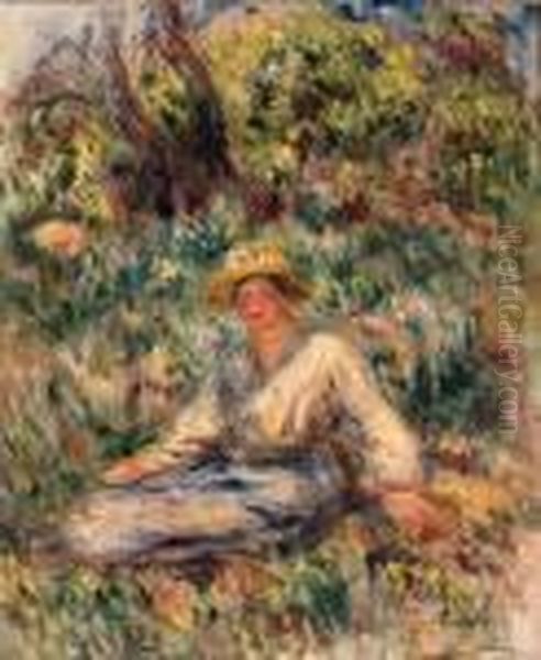 Femme En Bleu Dans Un Paysage (woman In Blue In A Landscape) - view 1