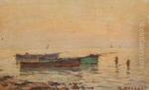 Barche Ormeggiate by Renuccio Renucci