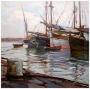 Barche Da Pesca All'ormeggio by Renuccio Renucci