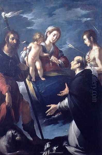 Madonna of the Rosary with St. Roch, St. Dominic and St. Sebastian - view 1