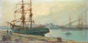 Barche All'ormeggio by Renuccio Renucci