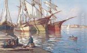 Barche Al Porto by Renuccio Renucci
