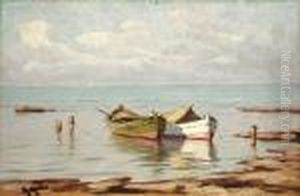 Barche All'ormeggio by Renuccio Renucci