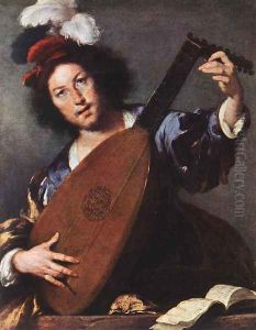 Lute Player 1630-35 by Bernardo Strozzi