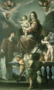 Madonna and Child with the Infant St. John the Baptist and St. Lawrence and Angels, 1629 by Bernardo Strozzi