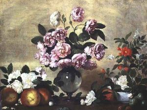 Flowers and Fruit by Bernardo Strozzi
