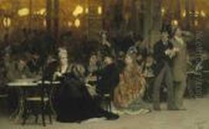 A Parisian Cafe by Repin Iliya