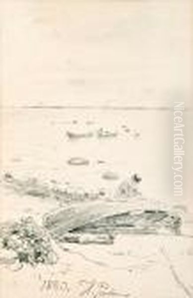 Man Repairing A Boat - view 1