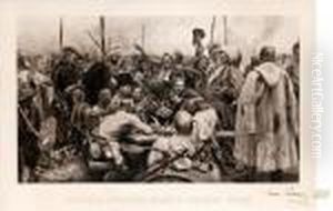 Zaporozhye Cossack,
Writing A Letter To A Turkish Sultan by Repin Iliya