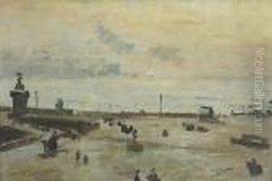 Nakyma Pietarin Keisarillisesta Taideakatemiasta by Repin Iliya