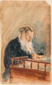Portrait Of Leo Tolstoi by Repin Iliya