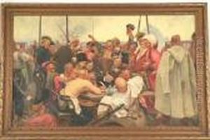 The Reply Of The Zaporozhian Cossacks To Sultan Mahmound Iv by Repin Iliya
