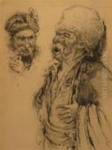 Sketch To "the Reply Of The Zaporozhian Cossaks To Sultan Mahmoudiv" by Repin Iliya