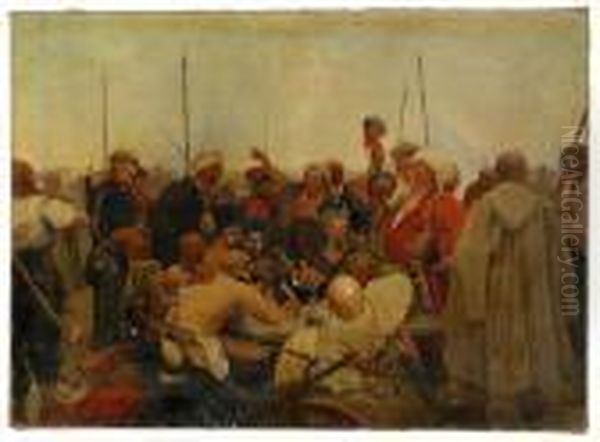The Cossacks Writing A Mocking Letter To The Sultan - view 1