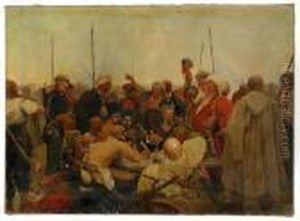 The Cossacks Writing A Mocking Letter To The Sultan by Repin Iliya