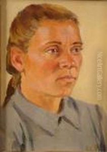 'sketch Of The Head' - Portrait Of A Woman