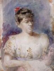 Portrait Of Vera Ilyinishna by Repin Iliya