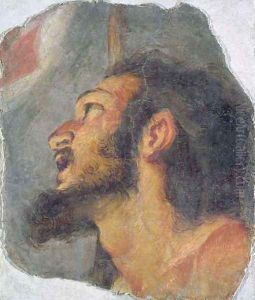 The Head of St. John the Baptist, fragment from a fresco