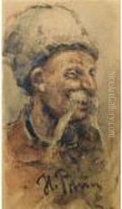 Portrait Of A Zaporozhian Cossack by Repin Iliya