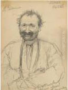 Portarit Of Abraham Lisiy by Repin Iliya