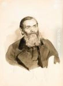 Portrait Of A Man by Repin Iliya